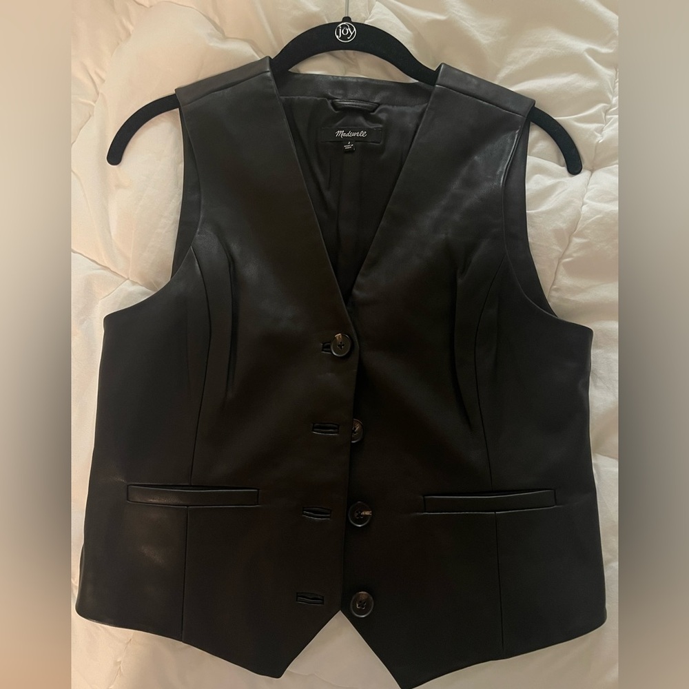 Madewell genuine leather vest